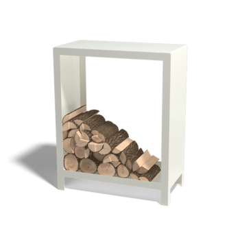 Teräksinen polttopuuteline - Indiana - 80 x 40 x 100 cm - RAL9005 matta (musta)
