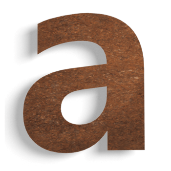 Corten-teräksinen talonumero a - 10 cm