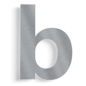 Ruostumatonta teräksinen talonumero b - 15 cm