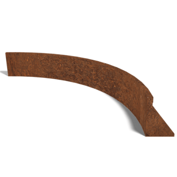 Corten-teräksinen tukimuuri sisäkaarre 150 x 150 cm (korkeus 30 cm)