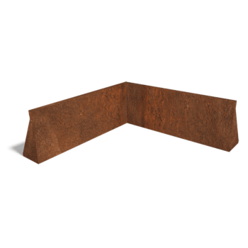 Corten-teräksinen tukimuuri sisäkulma 100 x 100 cm (korkeus 40 cm)