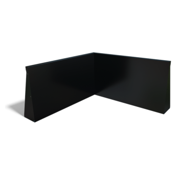 Teräksinen tukimuuri - Sisäkulma - 100 x 100 x 60 cm - RAL9005 matta (musta)