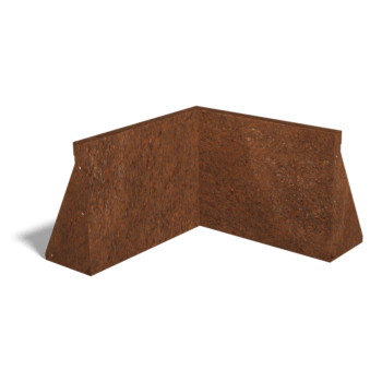 Corten-teräksinen tukimuuri sisäkulma 50 x 50 cm (korkeus 40 cm)