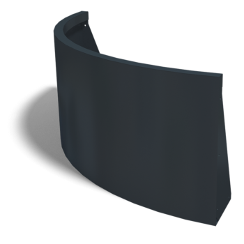 Teräksinen tukimuuri - Ulkokaarre - 100 x 100 x 50 cm - RAL9005 matta (musta)