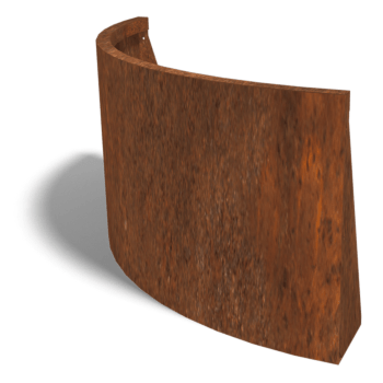 Corten-teräksinen tukimuuri ulkokaarre 100 x 100 cm (korkeus 60 cm)