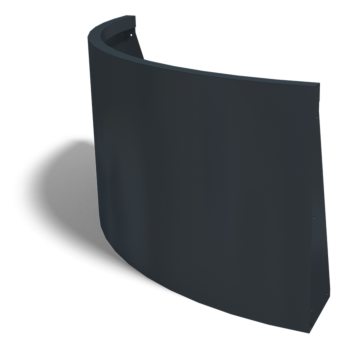 Teräksinen tukimuuri - Ulkokaarre - 100 x 100 x 60 cm - RAL9005 matta (musta)