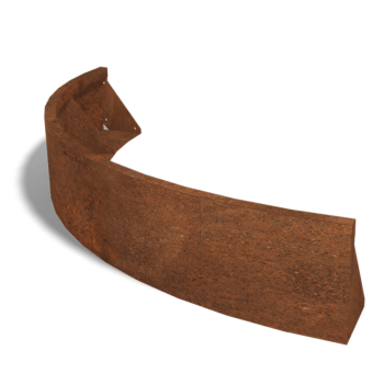 Corten-teräksinen tukimuuri ulkokaarre 150 x 150 cm (korkeus 30 cm)