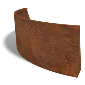 Corten-teräksinen tukimuuri ulkokaarre 150 x 150 cm (korkeus 60 cm)