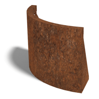 Corten-teräksinen tukimuuri ulkokaarre 50 x 50 cm (korkeus 40 cm)