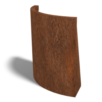 Corten-teräksinen tukimuuri ulkokaarre 50 x 50 cm (korkeus 60 cm)