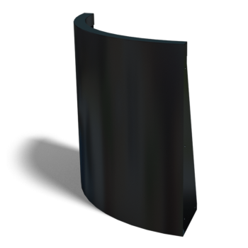 Teräksinen tukimuuri - Ulkokaarre - 50 x 50 x 60 cm - RAL9005 matta (musta)