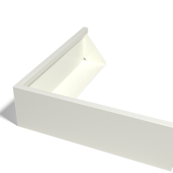 Teräksinen tukimuuri - Ulkokulma - 100 x 100 x 30 cm - RAL9005 matta (musta)