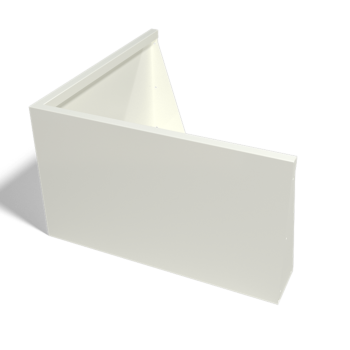 Teräksinen tukimuuri - Ulkokulma - 100 x 100 x 60 cm - RAL9005 matta (musta)