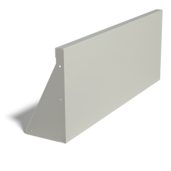 Jauhemaalipinnoitettu teräksinen tukimuuri suora 100 cm (korkeus 40 cm)