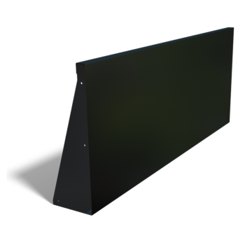 Teräksinen tukimuuri - Suora - 150 x 60 cm - RAL9005 matta (musta)