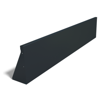 Jauhemaalipinnoitettu teräksinen tukimuuri suora 200 cm (korkeus 40 cm)