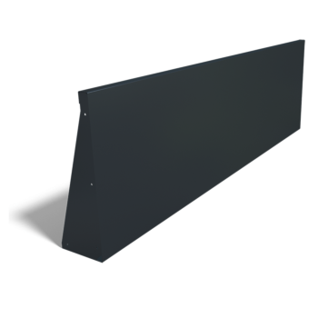 Teräksinen tukimuuri - Suora - 200 x 60 cm - RAL9005 matta (musta)