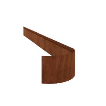 Corten-teräksinen nurmikon reunus - Litteä FLEX - Korkeus 23 cm - 150 cm