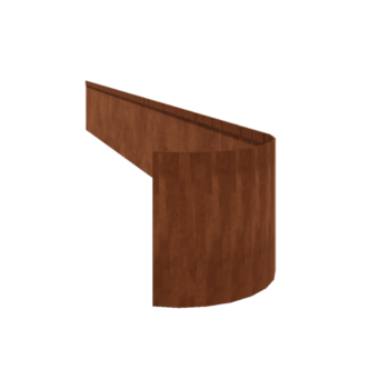 Corten-teräksinen puutarha reunus litteä FLEX 35 cm (pituus 150 cm)