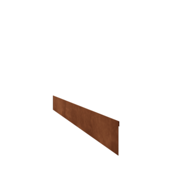 Corten-teräksinen puutarha reunus litteä 13 cm (pituus 150 cm)