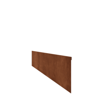 Corten-teräksinen puutarha reunus litteä 23 cm (pituus 240 cm)