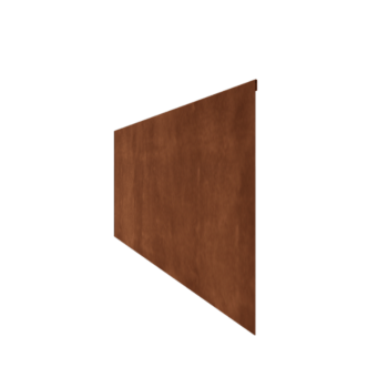 Corten-teräksinen puutarha reunus litteä 45 cm (pituus 150 cm)