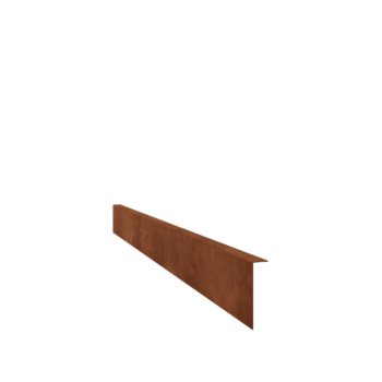 Corten-teräksinen puutarha reunus taitettu 12 cm (pituus 150 cm)