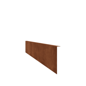 Corten-teräksinen nurmikon reunus - Taitettu - Korkeus 22 cm - 240 cm