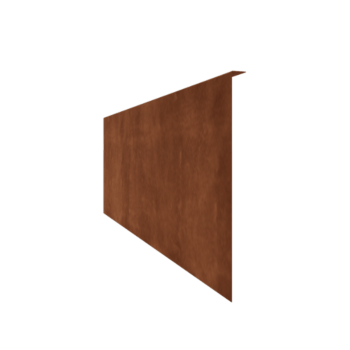 Corten-teräksinen puutarha reunus taitettu 45 cm (pituus 150 cm)