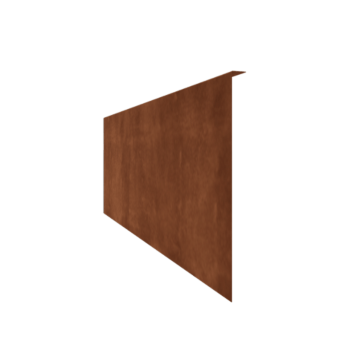 Corten-teräksinen puutarha reunus taitettu 45 cm (pituus 240 cm)