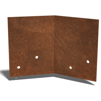 Liitoslevy corten-teräs 45º keskikokoinen 22 - 25 cm