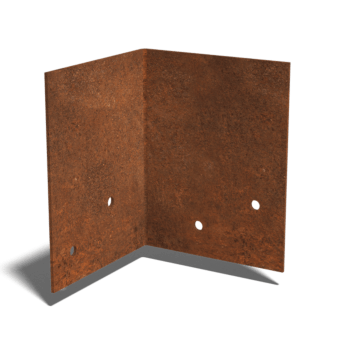 Liitoslevy corten-teräs 90º keskikokoinen 22 - 25 cm