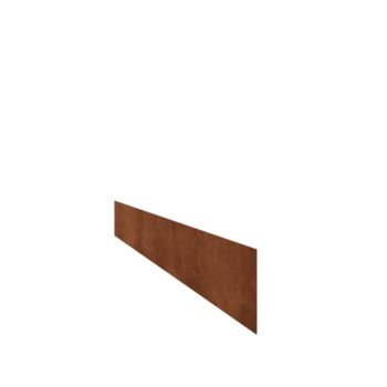 Corten-teräksinen puutarha reunus suora 15 cm (pituus 150 cm)