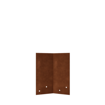 Liitoslevy corten-teräs 45º keskikokoinen 22 - 25 cm
