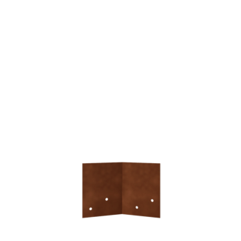 Liitoslevy corten-teräs 45º kerros 12 - 15 cm.