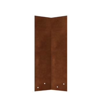 Corten-teräksinen liitoslevy - 45° - Nurmikon reunuksen korkeus 45 cm