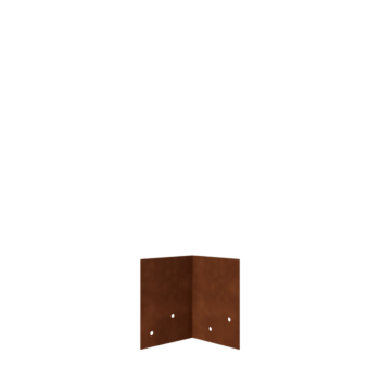 Liitoslevy corten-teräs 90º-kerros 12 - 15 cm