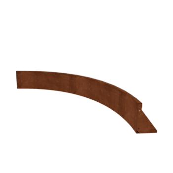 Corten-teräksinen tukimuuri sisäkaarre 150 x 150 cm (korkeus 30 cm)