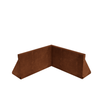 Corten-teräksinen tukimuuri sisäkulma 50 x 50 cm (korkeus 30 cm)