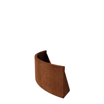 Corten-teräksinen tukimuuri - Ulkokaarre - 100 x 100 x 40 cm