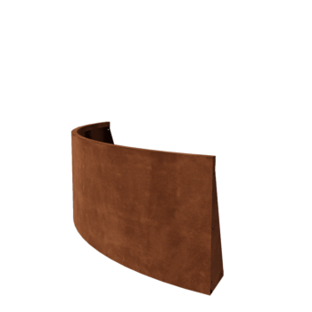 Corten-teräksinen tukimuuri - Ulkokaarre - 150 x 150 x 60 cm