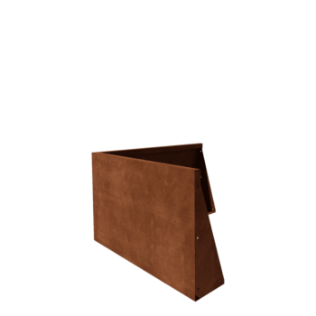 Corten-teräksinen tukimuuri - Ulkokulma - 100 x 100 x 60 cm
