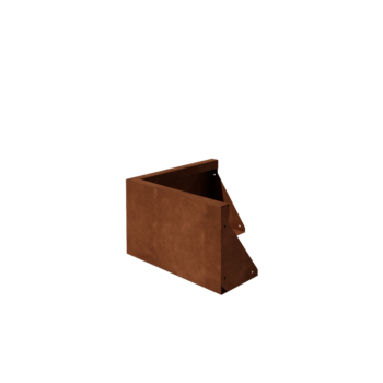 Corten-teräksinen tukimuuri ulkokulma 50 x 50 cm (korkeus 30 cm)