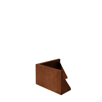 Corten-teräksinen tukimuuri - Ulkokulma - 50 x 50 x 30 cm