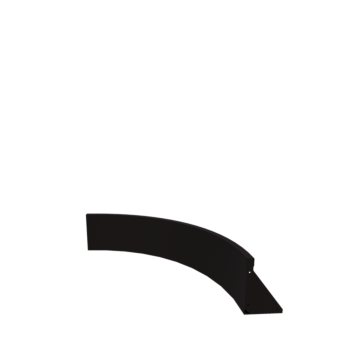 Teräksinen tukimuuri - Sisäkaarre - 100 x 100 x 30 cm - RAL9005 matta (musta)