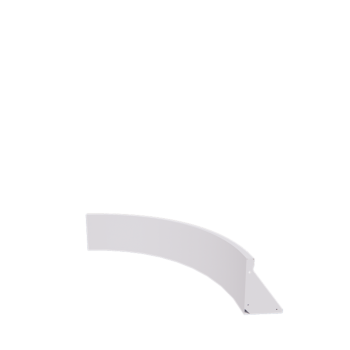 Teräksinen tukimuuri - Sisäkaarre - 100 x 100 x 30 cm - RAL9010 matta (valkoinen)