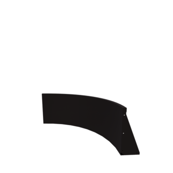 Teräksinen tukimuuri - Sisäkaarre - 100 x 100 x 50 cm - RAL9005 matta (musta)