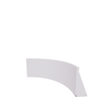 Teräksinen tukimuuri - Ulkokaarre - 100 x 100 x 50 cm - RAL9010 matta (valkoinen)