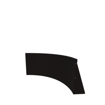 Teräksinen tukimuuri - Sisäkaarre - 100 x 100 x 60 cm - RAL9005 matta (musta)