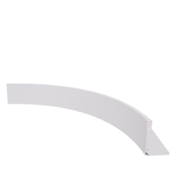 Teräksinen tukimuuri - Sisäkaarre - 150 x 150 x 30 cm - RAL9010 matta (valkoinen)